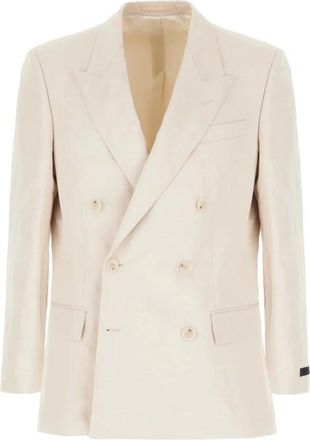 HUGO BOSS DB-Jacket-262 DB - Heren - Jassen - Beige - Maat: L Linnen