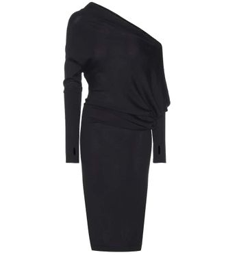 Tom Ford Draped cashmere and silk midi dress
