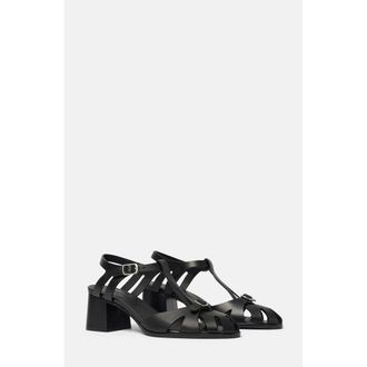 Scarosso Giulia Sandals in Black - Calf at Nordstrom, Size 37.5