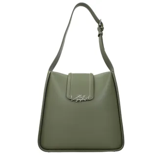 Karl Lagerfeld Green Leather Shoulder Womens Bag