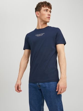 Jack & Jones T-Shirt JACK & JONES BLUARCHIE TEE, Herren, Gr. XXL, blau (navy blazer), Single Jersey, Obermaterial: 100% Baumwolle, normal h&uuml;ftbedeckend, Rundhals, 