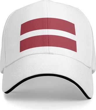 Generic Latvia Hat Latvia Flag Baseball Cap Latvian Hat for Women Men Trucker Hat Dad Hat Adjustable Hat, White, One size
