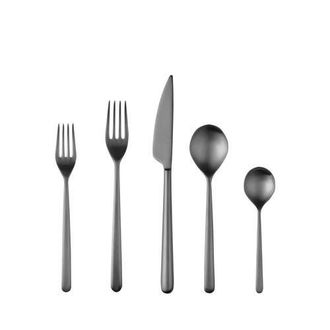 Mepra Linea Flatware Set - 20 Pieces in Ice Black Gold at Nordstrom