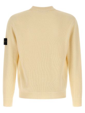 Stone Island Ribbed Cotton Sweater - Cream