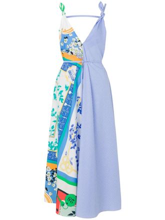 Moschino Maxi-jurk met vlakken - Blauw