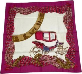 Celine Pre-owned Scarves, female, Pink, Size: ONE SIZE Pre-owned Silk Scarf