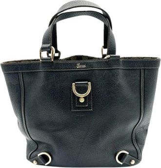 Gucci Pre-owned Vintage Tote Bag - Dames - Vintage Shopper - Blauw - ONE Size - Leer - Vintage