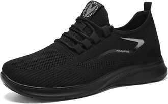 Generic Mens Sports Shoes Breathable Mesh Walking Running Tennis Shoes Training Shoe Workout Gym Wear Sneakers Athletic Shoes(Black,10.5 UK)