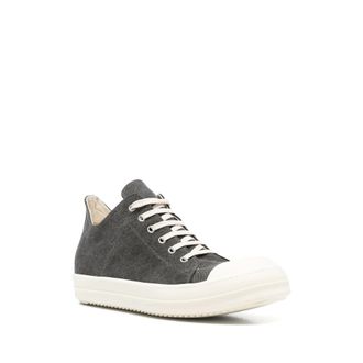 Rick Owens Canvas Low-Top Sneakers - Gray