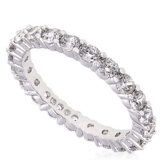 Swarovski Vittore XL White, Rhodium Plated Ring, Size 50 (US 4.75)