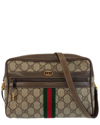 Gucci Beige Gg Supreme Canvas Crossbody (Authentic Pre-Loved)