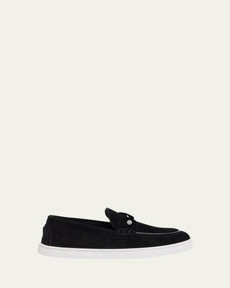 Christian Louboutin Chambeliboat Donna Suede Boat Shoes