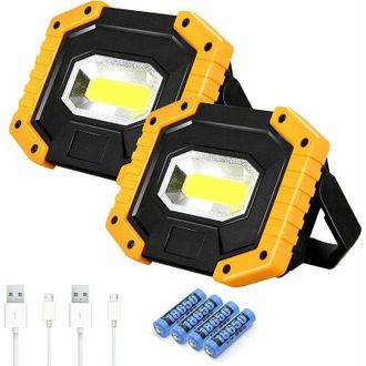 OEM Foco Led Recargable T-sun De 30 W Y 2000 L&uacute;menes, Luz De Trabajo Para Obras Con 4 Bater&iacute;as 18650, 3 Modos, Linterna Led Usb Port&aacute;til Para Camping, Obr
