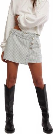 Free People Wynne Railroad Skirt In Indigo