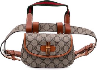 Gucci Pre-owned Belt Bags, female, Gray, Size: ONE SIZE Pre-owned Elegant Top Handle Belt Bag with Adjustable Straps and Classic Design