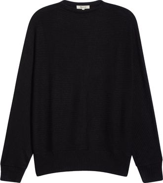 Madewell Mock Neck Dolman Sleeve Sweater in Jet Black at Nordstrom, Size Xx-Small