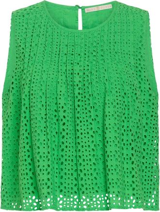 Marie Oliver Womens Eletta Eyelet Tank Top In Green