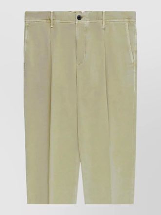 Incotex trousers belt loops pleated front straight leg