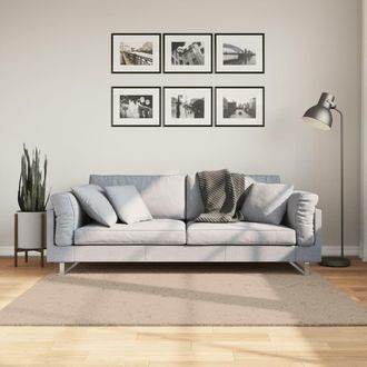 Berkfield Home Rug HUARTE Short Pile Soft & Washable Sand 160x160 cm in Brown | Size: Medium