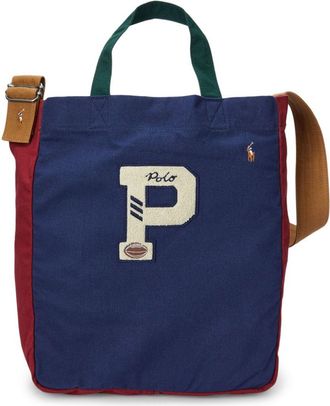 Polo Ralph Lauren logo-embroidered cotton tote bag - men - Cotton - OS - Blue