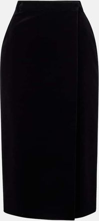 Saint Laurent Gonna a tubino in velluto di cotone