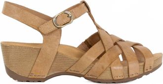 Dansko Womens Tinley Sandal In Tan Milled Burnished Leather