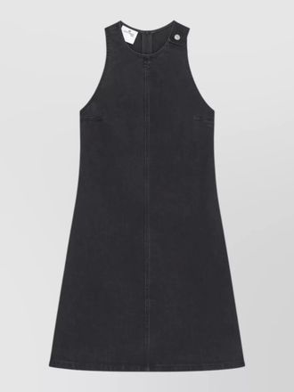 Courr&egrave;ges sleeveless round neckline nylon silk dress