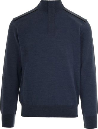 Paul & Shark Blauwe Avion Wollen Trui - Heren - Coltruien - Blauw - M - Wol - Truien & Vesten
