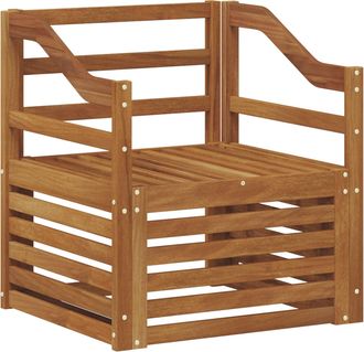 vidaXL Conjunto De Sof&aacute;s De Exterior Madera De Acacia S&oacute;lida Vidaxl