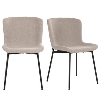 Moloo Silla tapizada en color topo (x2)