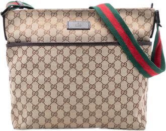Gucci Pre-owned Gucci GG Canvas Web Crossbody 189751 213048