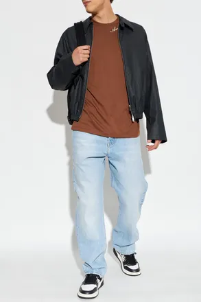 Amiri T-shirt With Embroidered Logo, Mens, Brown