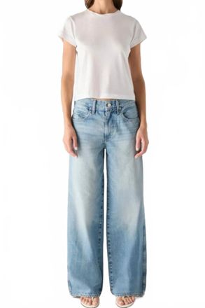 Amo Kira Mid Rise Wide Leg Jeans In Drift