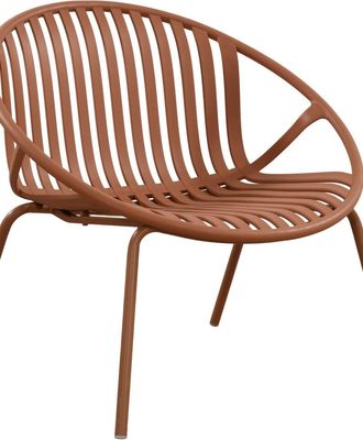 Kenay Home Sill&oacute;n exterior polipropileno terracota 79,5 x 72,5 cm