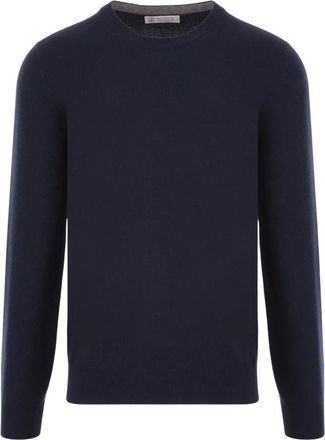 Brunello Cucinelli Maglione in cashmere - - Knitwear - Uomo - Blu - S