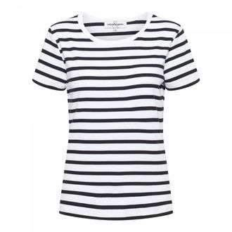 &Co Woman Savi Stripe - Dames - Tops - Blauw - Maat: XS Katoen