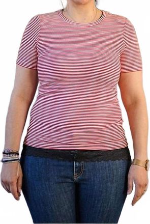 Part Two Nikou Short Sleeve Tee In Red/white-Stripe