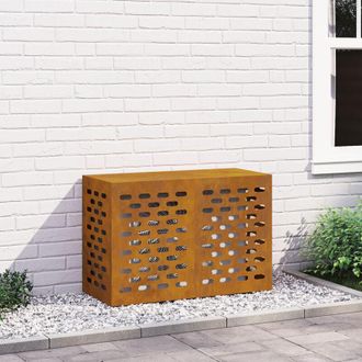 vidaXL Copertura per condizionatore daria Ruggine 90 x 40 x 60 cm vidaXL