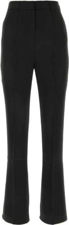 Nanushka Zwarte acetaatmix Leena broek - Dames - Wijde Broeken - Zwart - L - Broeken