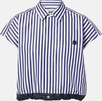 sacai Striped poplin shirt
