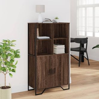 Berkfield Home Highboard Brown Oak 79.5x35.5x137.5 cm Engineered wood