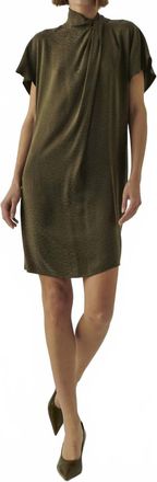Exquise Martha Mini Dress In Khaki