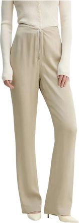 Nanushka Linett Wide Trousers - Trousers - Mujer - Beige - XS