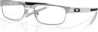 Oakley 55mm Rectangle optical glasses in Silver at Nordstrom