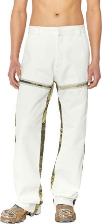 Diesel Mens P-Mich Trousers in White Cotton - Size X-Large