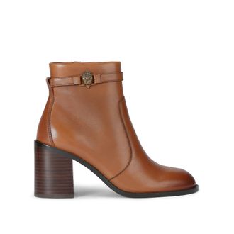 Kurt Geiger Womens Leather Shoreditch Block Ankle B Boots - Tan - Size UK 9