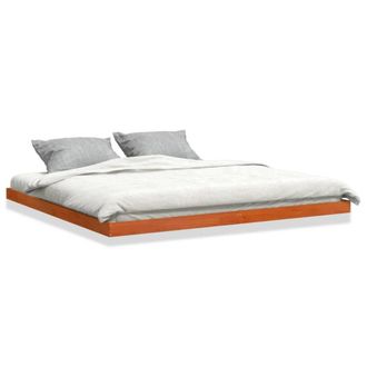 Berkfield Home Bed Frame without Mattress Wax Brown 200x200 cm Solid Wood Pine