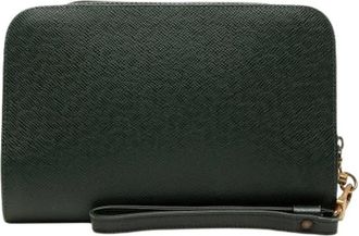 Louis Vuitton Pre-owned Baikal Clutch - Dames - Vintage Clutch - Groen - ONE Size - Leer - Vintage
