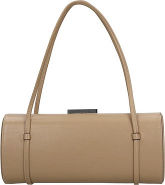 Michael Kors Natalie Leather Barrel Bag - Dames - Schoudertassen - Bruin - ONE Size - Leer - Tassen