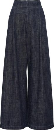 Yohji Yamamoto Jeans con pieghe - Blu